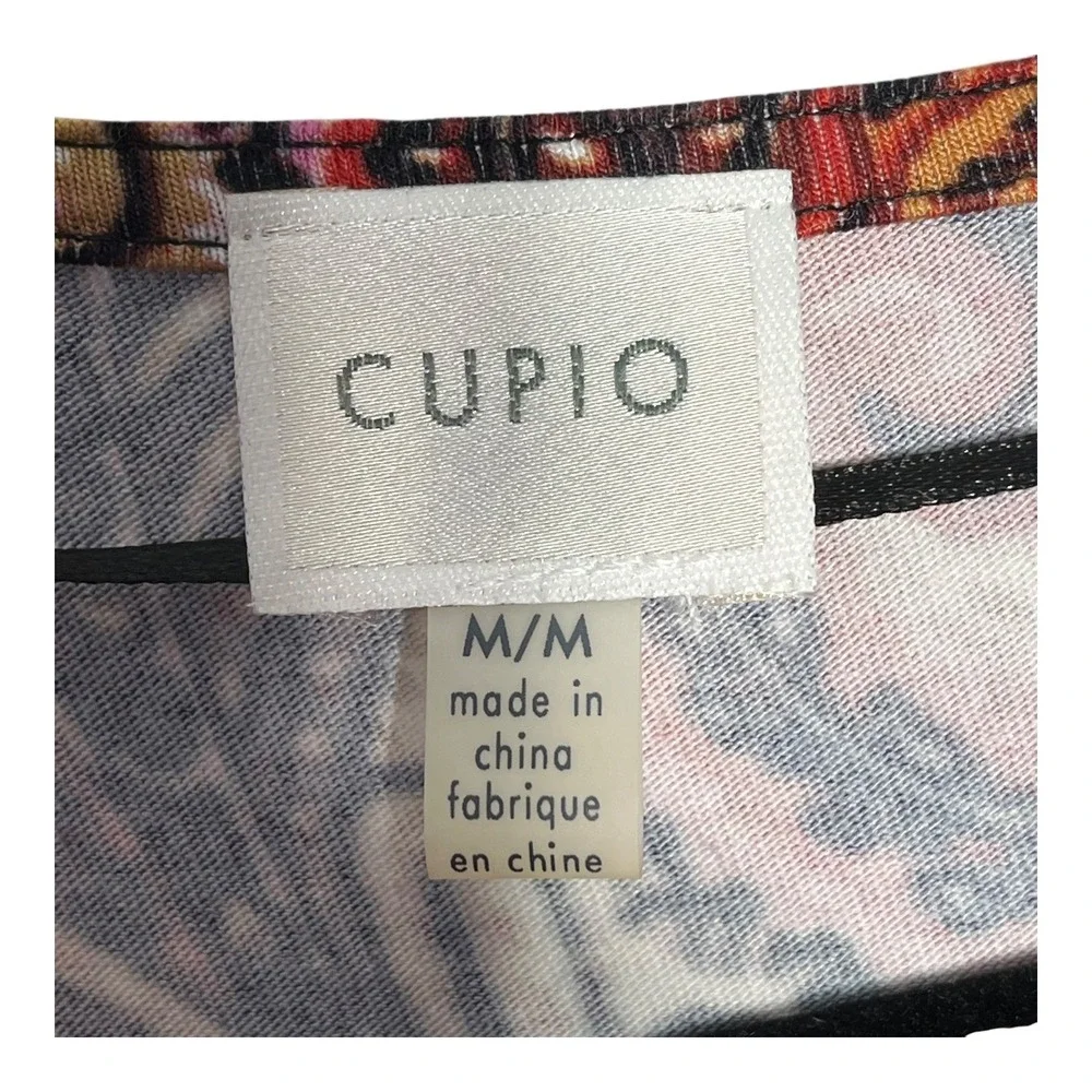 CUPiO Paisley Print Asymmetrical Hem Long Sleeve Tunic Top Womens Size M‎ - Picture 5 of 7